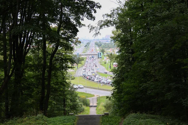 Ein Schöner Blick Auf Die Stadt Von Oben Die Weiten — Stockfoto