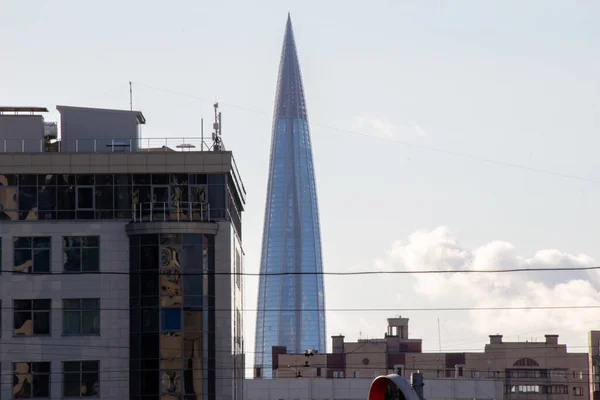 Rusland Petersburg September 2020 Zicht Het Lakhta Center Stad — Stockfoto