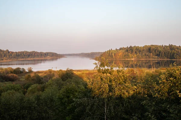 Чудовий Образ Річки Сонячний Літній День Пейзажна Фотографія Природи Росія — стокове фото