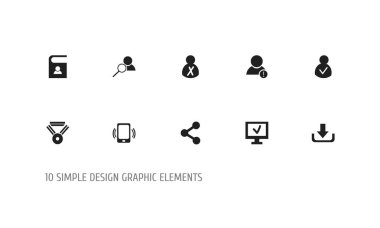 10 düzenlenebilir ağ simgeler kümesi. Sembolleri içerir gibi telefonu, ödül, Kullanıcı ve daha uyarmak. Web, mobil, UI ve Infographic tasarım için kullanılabilir.