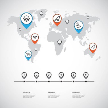 6 düzenlenebilir hayvan simgeler çizgi stili kümesi. Kuzu, güvercin, tazı ve daha fazlası gibi simgeler içerir. Web, mobil, UI ve Infographic tasarım için kullanılabilir.