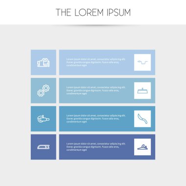 8 düzenlenebilir ekipman simgeler çizgi stili kümesi. Bıçak, kazıyıcı, matkap ve daha fazlası gibi simgeler içerir. Web, mobil, UI ve Infographic tasarım için kullanılabilir.