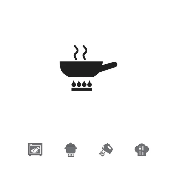 Set de 5 iconos editables para cocinar. Incluye símbolos como cocina, pollo, batidora manual. Se puede utilizar para diseño web, móvil, IU e infografía . —  Fotos de Stock
