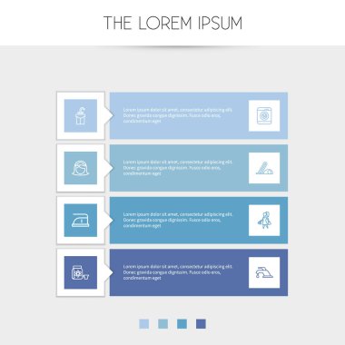 8 düzenlenebilir hijyen simgeler çizgi stili kümesi. Ütü, Çamaşırhane, banyoya gibi simgeler içerir. Web, mobil, UI ve Infographic tasarım için kullanılabilir.