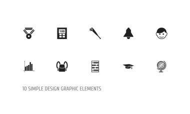 10 düzenlenebilir kümesi simgeleri öğretmek. Matematik engerek, grafik, çalışma başarı ve daha fazlası gibi simgeler içerir. Web, mobil, UI ve Infographic tasarım için kullanılabilir.