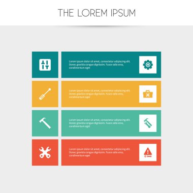 8 düzenlenebilir hizmet simgeler kümesi. Çekiç, karikatür, uyarı ve daha fazlası gibi simgeler içerir. Web, mobil, UI ve Infographic tasarım için kullanılabilir.