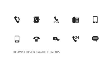 10 düzenlenebilir aygıt simgeler kümesi. Çağırma, telefon hattı, telefon vb. gibi simgeleri içerir. Web, mobil, UI ve Infographic tasarım için kullanılabilir.