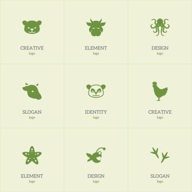 9 düzenlenebilir Hayvanat Bahçesi simgeler kümesi. Ahtapot, Puma, deniz yıldızı ve daha fazlası gibi simgeler içerir. Web, mobil, UI ve Infographic tasarım için kullanılabilir.