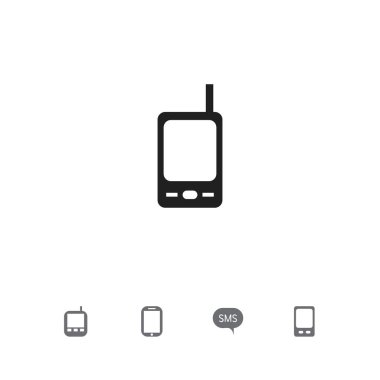 5 düzenlenebilir aygıt simgeler kümesi. Alıcı, cep, sms ve daha fazlası gibi simgeler içerir. Web, mobil, UI ve Infographic tasarım için kullanılabilir.