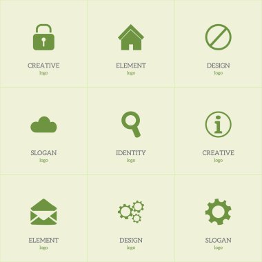 9 düzenlenebilir web simgeler kümesi. Bilgi, asma kilit, bulut ve daha fazlası gibi simgeler içerir. Web, mobil, UI ve Infographic tasarım için kullanılabilir.