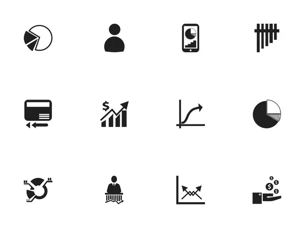 Set Editable Analytics Icons Includes Symbols Bank Payment Schema Coordinate — Stock Photo, Image