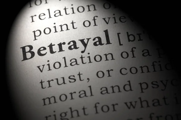 Fake Dictionary Dictionary Definition Word Betrayal Including Key Descriptive Words — Stock Photo, Image