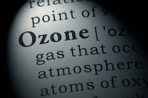 Fake Dictionary Dictionary Definition Word Ozone Including Key Descriptive Words — Stock Photo, Image