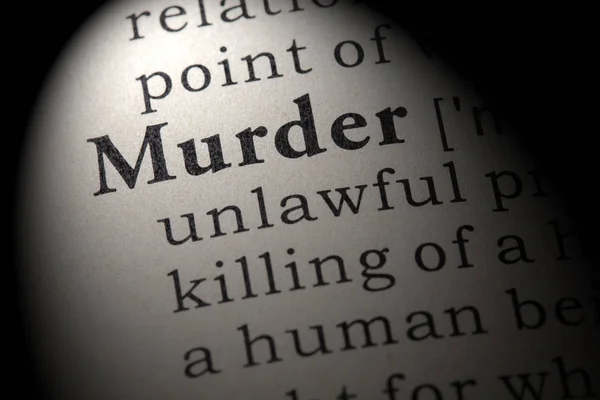 Fake Dictionary Dictionary Definition Word Murder Including Key Descriptive Words — Stock Photo, Image