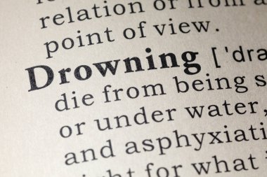 Sahte sözlük, sözlük tanımı kelime boğulma. anahtar açıklayıcı kelimeler de dahil olmak üzere.