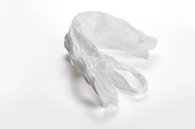 Plastik torba beyaz arka plan ile yakından