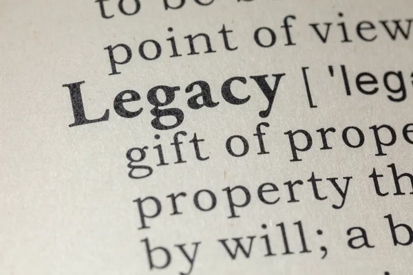 Fake Dictionary Dictionary Definition Word Legacy Including Key Descriptive Words — Stock Photo, Image