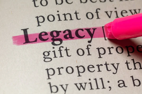 Fake Dictionary Dictionary Definition Word Legacy Including Key Descriptive Words — Stock Photo, Image