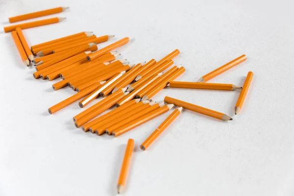 Bleistift Isoliert Auf Weißem Hintergrund Nahaufnahme — Stockfoto