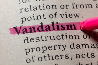 Sahte sözlük, sözlük tanımı kelime vandalizm. anahtar açıklayıcı kelimeler de dahil olmak üzere.