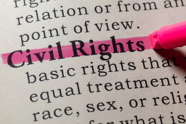 Fake Dictionary Dictionary Definition Word Civil Rights Including Key Descriptive — Stock Photo, Image