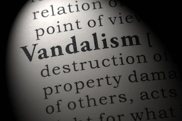 Fake Dictionary Dictionary Definition Word Vandalism Including Key Descriptive Words — Stock Photo, Image