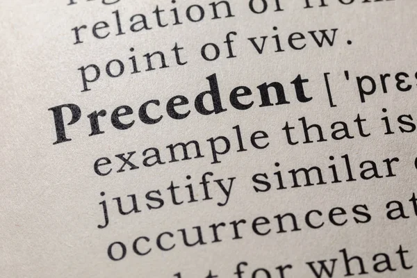 Falešné Slovník Slovník Definice Slova Precedens Včetně Popisných Klíčových Slov — Stock fotografie