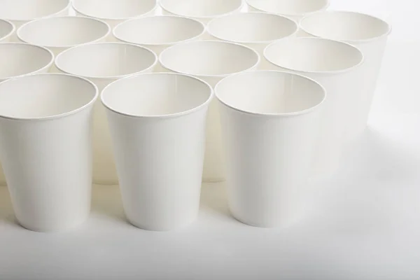 White Paper Coffee Cup White Background — Stock Photo, Image