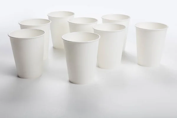 白色背景的白皮书咖啡杯 — 图库照片
