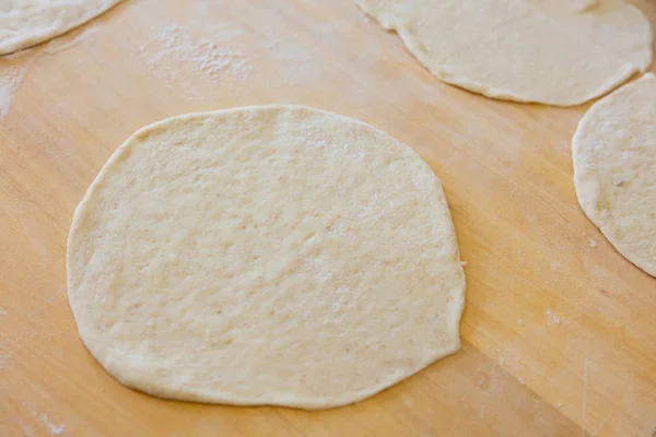 Cooking Raw Dough Close Shot — Stock Photo, Image