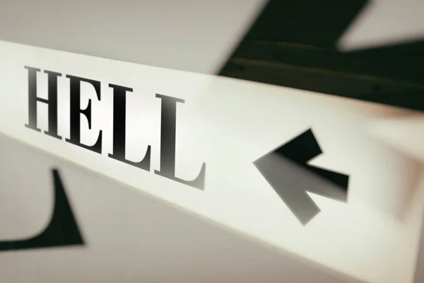 Sign Word Hell Direction Arrow — Stock Photo, Image