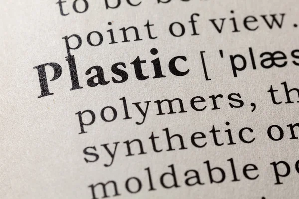 Nep Woordenboek Woordenboekdefinitie Van Het Woord Plastic Met Inbegrip Van — Stockfoto