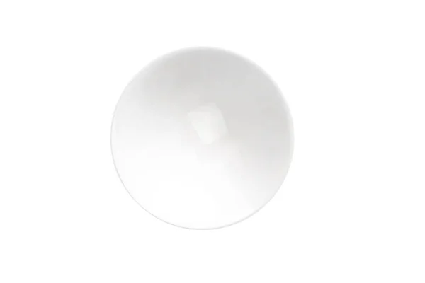 Transparante Kristallen Bol Met Witte Achtergrond Close — Stockfoto