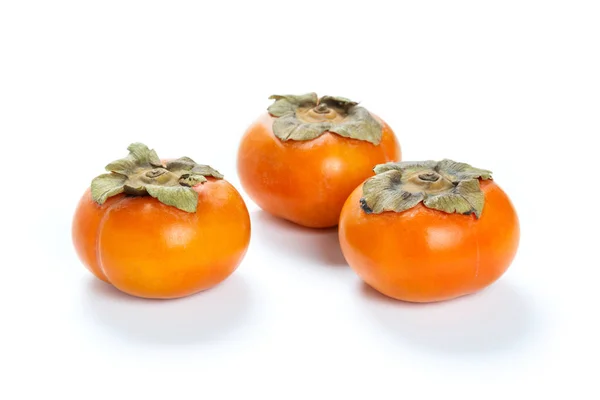 Orange Persimmon White Background Close — Stock Photo, Image