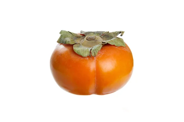 Orangefarbene Persimmon Auf Weißem Hintergrund Nahaufnahme — Stockfoto