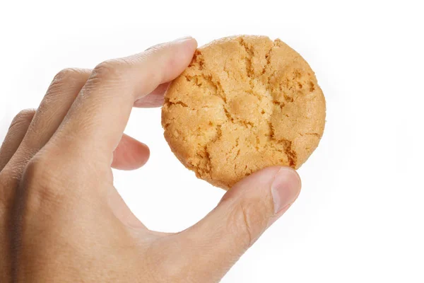 Cookie Isolerad Vit Bakgrund Närbild — Stockfoto