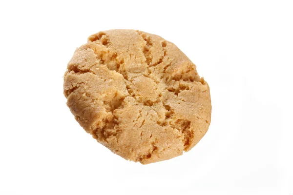 Plik Cookie Białym Tle Białym Tle Bliska — Zdjęcie stockowe