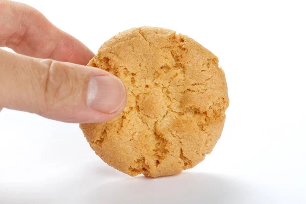 Cookie Isolerad Vit Bakgrund Närbild — Stockfoto