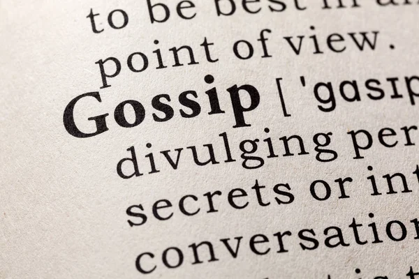 Fake Dictionary Dictionary Definition Word Gossip Including Key Descriptive Words — Stock Photo, Image