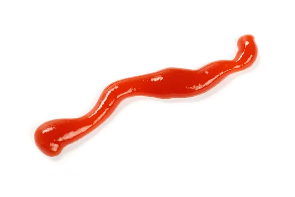 Rajčatový Kečup Omáčka Izolované Bílém Pozadí — Stock fotografie