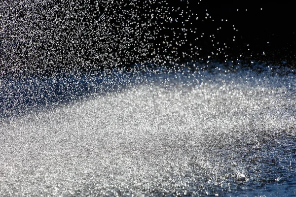 Closeup Water Fountain Showing Falling Water Droplets — Stock Photo, Image