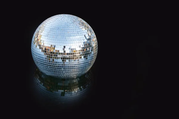 Silver Disco Mirror Ball Close Shot — Stock Photo, Image
