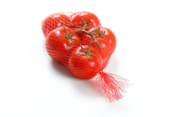 Gruppo Pomodoro Rosso Isolato Sfondo Bianco — Foto Stock