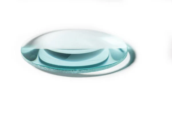 Optical Convex Lens Glass Lens Close — Stock Photo, Image