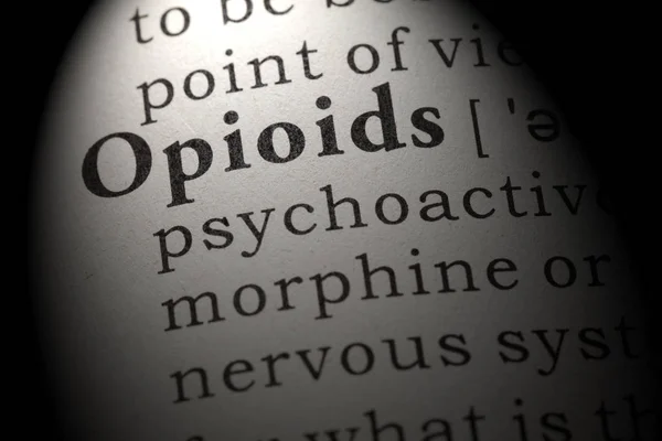 Faux Dictionnaire Définition Mot Opioïdes Dans Dictionnaire Compris Les Mots — Photo