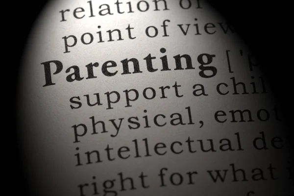 Fake Dictionary Dictionary Definition Word Parenting Including Key Descriptive Words — Stock Photo, Image
