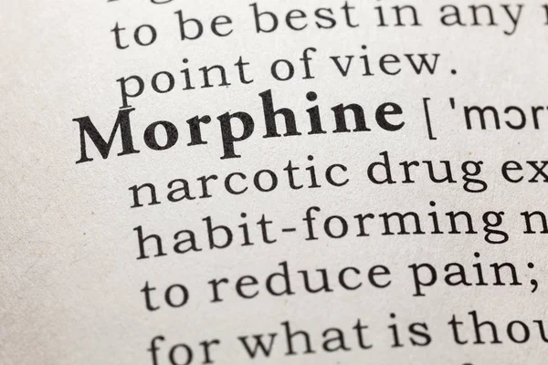 Fake Dictionary Dictionary Definition Word Morphine Including Key Descriptive Words — Stock Photo, Image