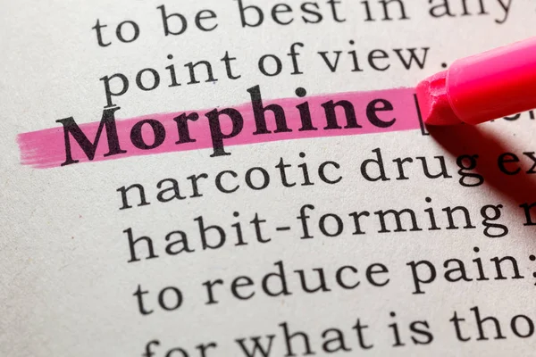 Faux Dictionnaire Définition Mot Morphine Dans Dictionnaire Compris Les Mots — Photo