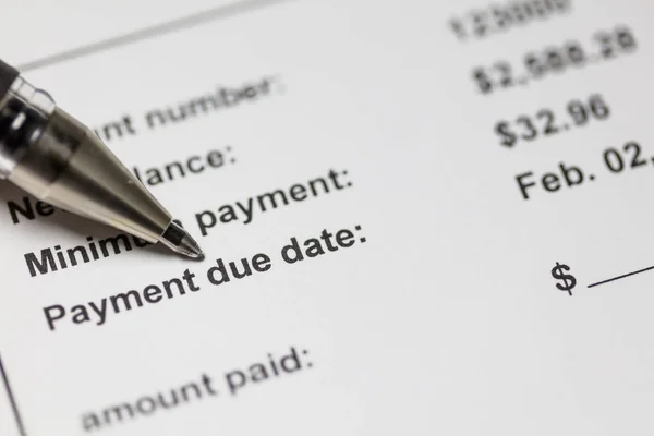 Paying Credit Card Bill Payment Due Date — Stock Photo, Image