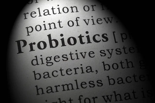 Falešné Slovník Slovník Definice Slova Probiotik Včetně Popisných Klíčových Slov — Stock fotografie